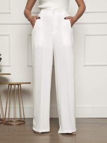 Women Pants - 白色 - 查看 2