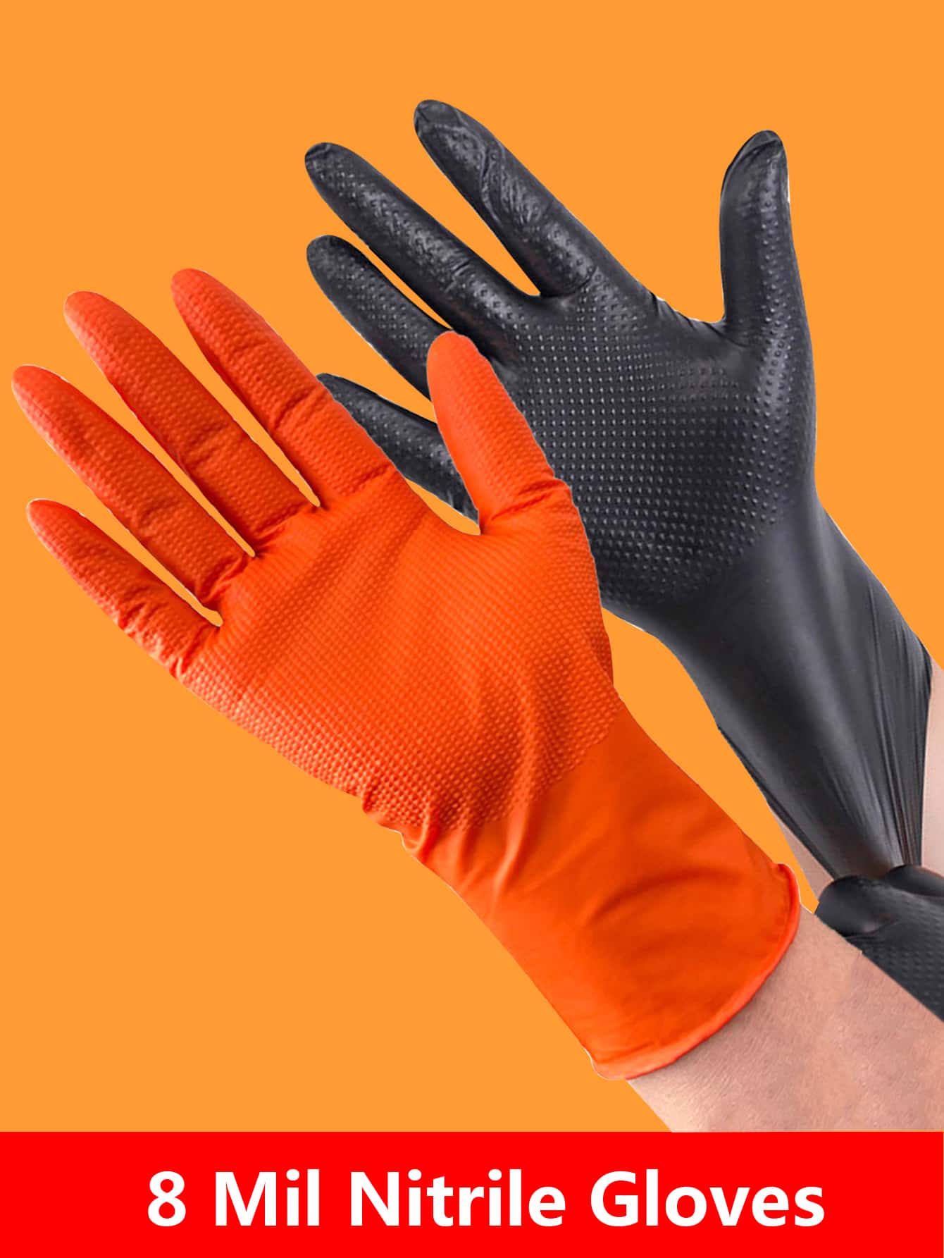 MA Y MA ENJOY SHARING Lot De 50 Gants En Nitrile Orange