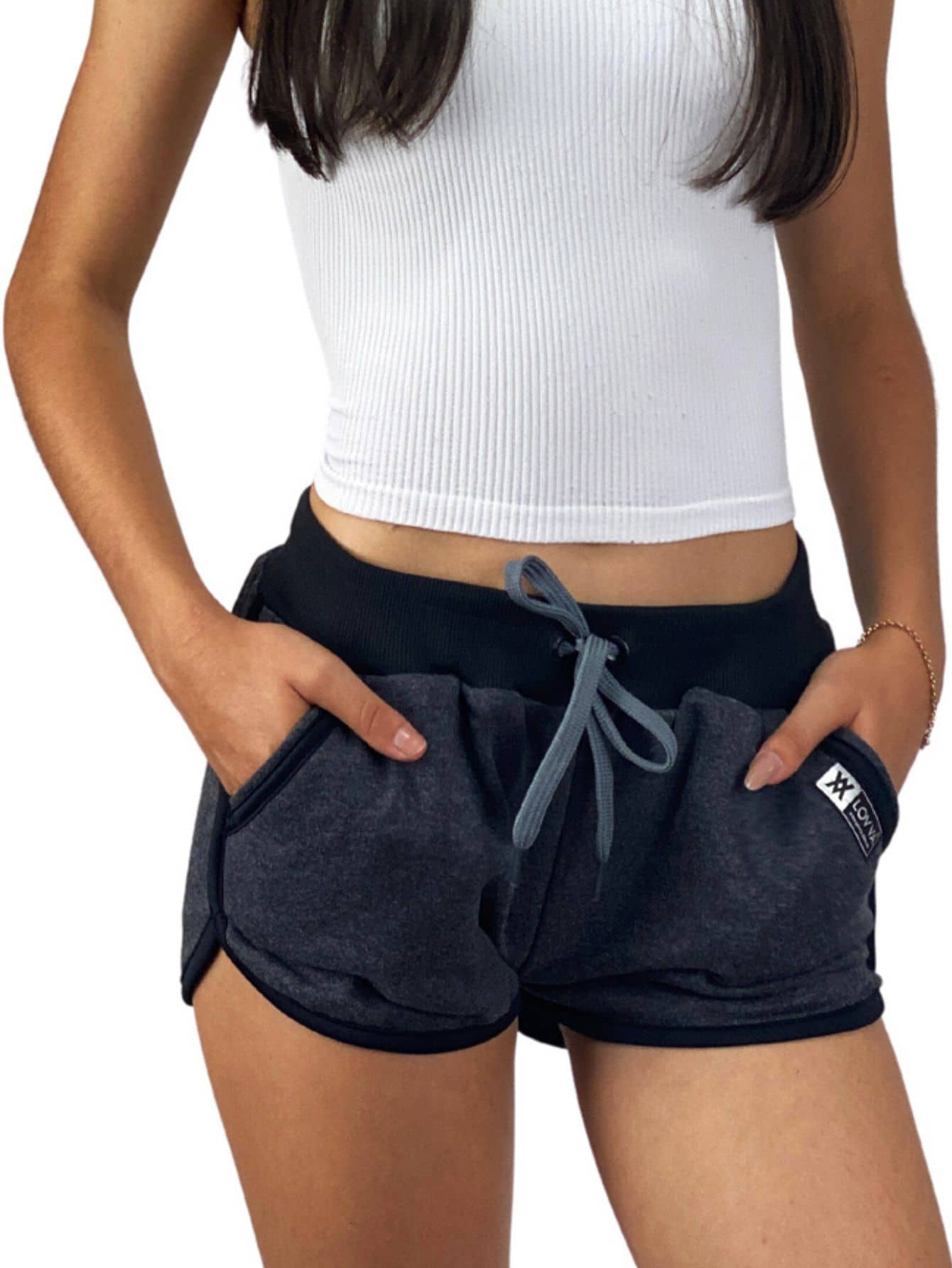 Women Shorts - 深灰色 - 查看 1