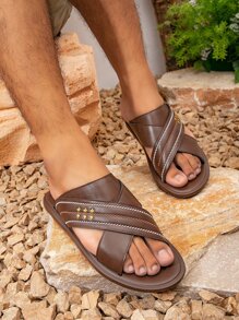 Sandali da uomo alla moda casual per attività all'aperto - Caffè Marrone - Visualizzare 4