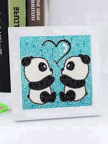 1 Set Panda Pattern Diamond Painting Kit - Multicolor - View 4