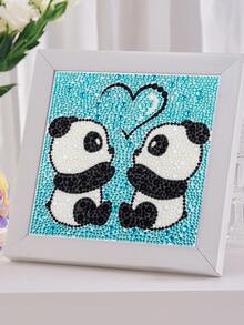 1 Set Panda Pattern Diamond Painting Kit - Multicolor - View 2
