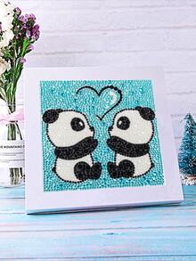 1 Set Panda Pattern Diamond Painting Kit - Multicolor - View 3