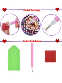 1 Set Panda Pattern Diamond Painting Kit - Multicolor - View 6