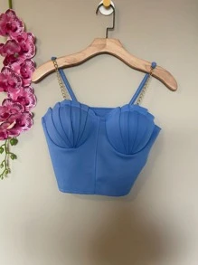 Women Tank Tops & Camis - 淺藍色 - 查看 1