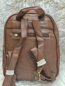 Women Fashion Backpacks - Rỉ Nâu - Xem 3