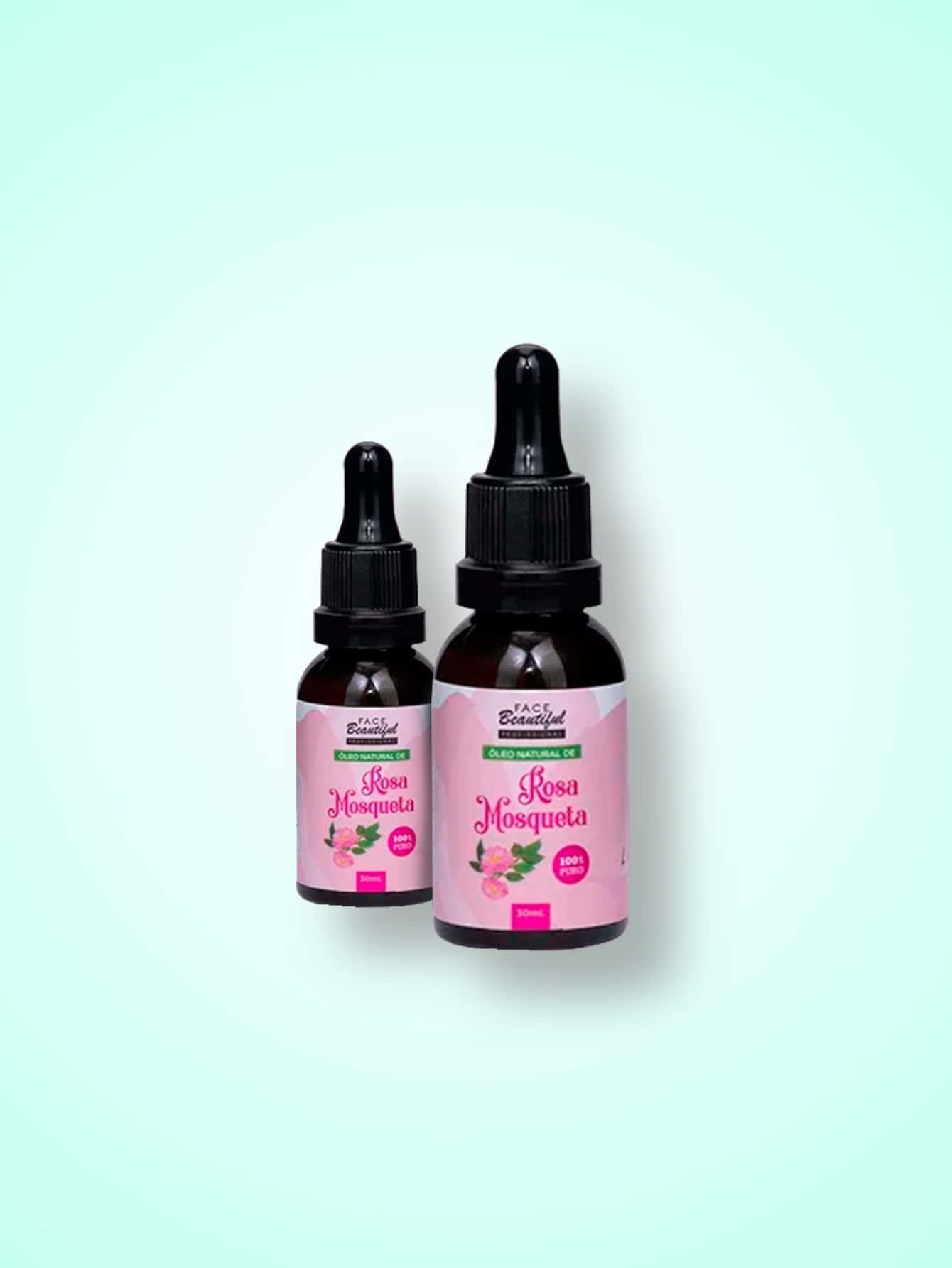 Óleo de Rosa Mosqueta 100% Puro Natural Clareador Hidratante Amenizador de Estrias e Olheiras 30mL Skin Care - Multicolorido - Visão 1