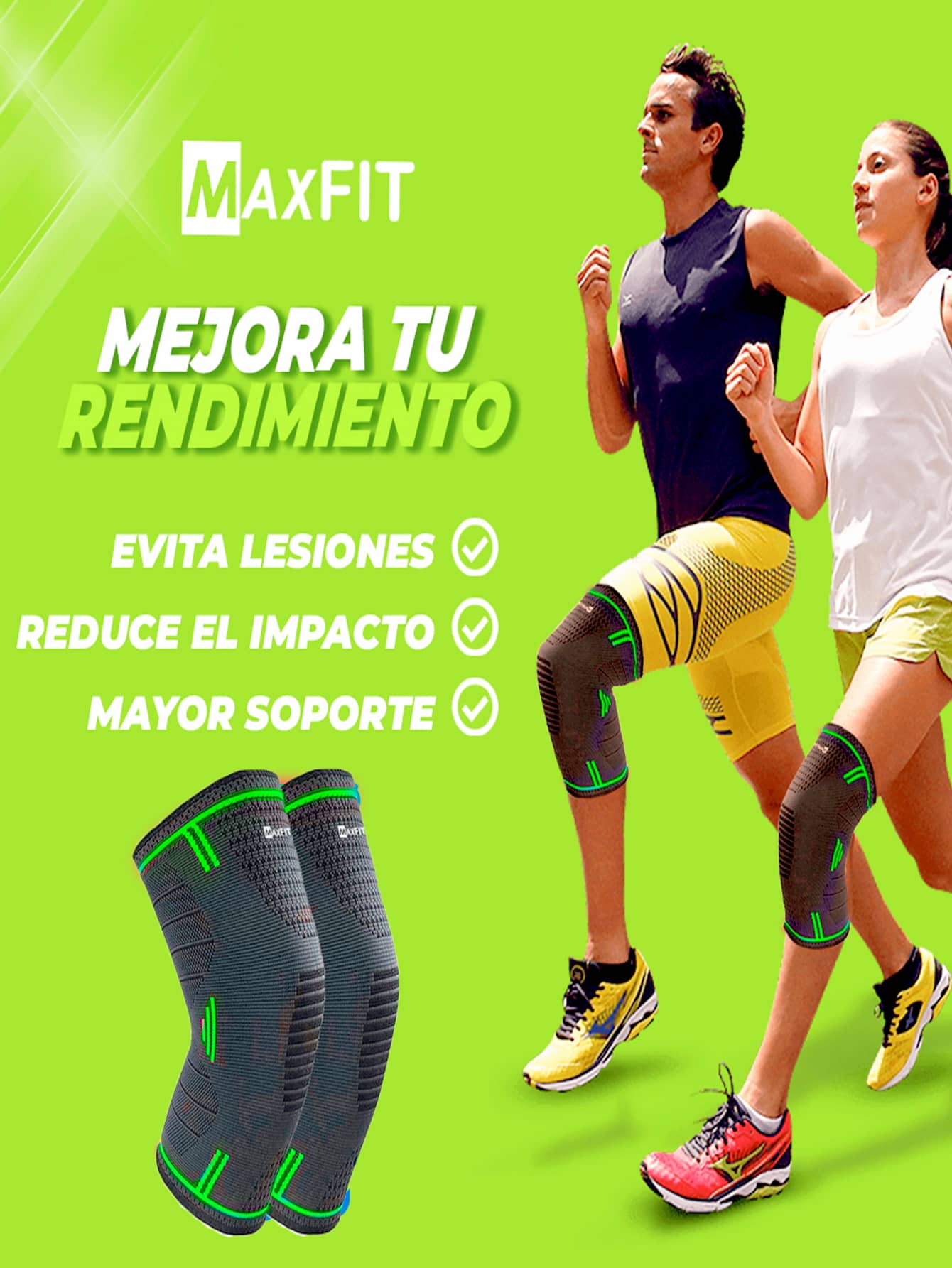 MAXFIT SPORTS Par de Rodilleras de compresión MAXFIT / Modelo HX904