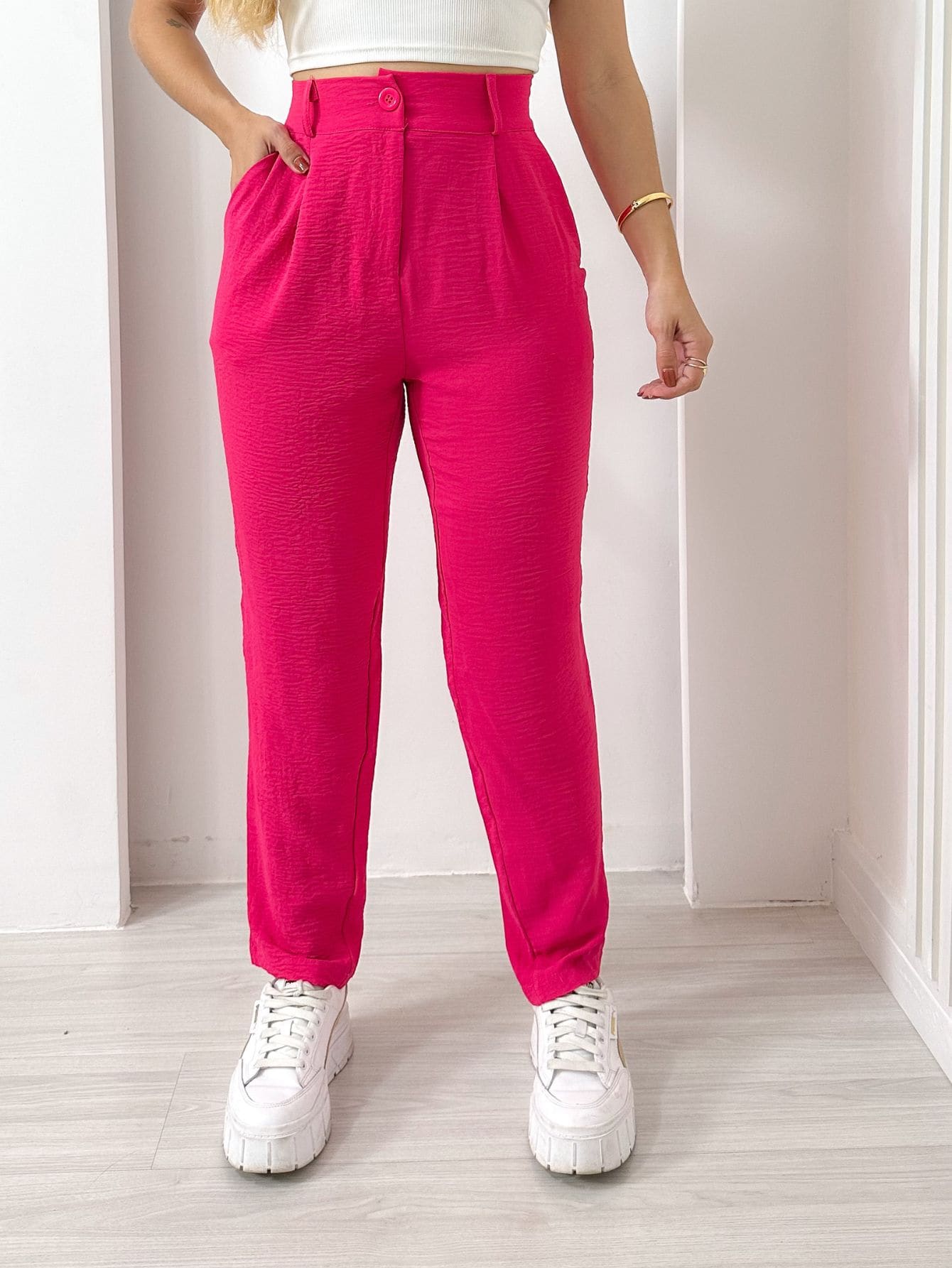 Women Pants - Màu Hồng Tươi - Xem 1