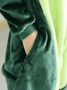 Pijama Macacão de Dinossauro Infantil Menino Kigurumi Com Capuz