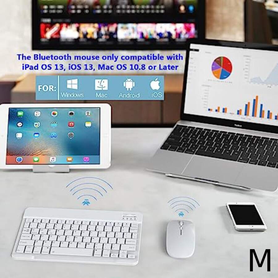 Teclado bluetooth - Blanco - Ver 1