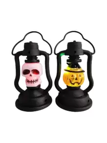 Kit 2 Mini Lamparinas LED Assustadoras Halloween Decoração E Festas - ENVIO SORTIDO DE MODELOS