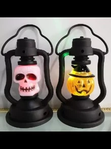 Kit 2 Mini Lamparinas LED Assustadoras Halloween Decoração E Festas - ENVIO SORTIDO DE MODELOS