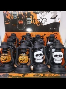 Kit 2 Mini Lamparinas LED Assustadoras Halloween Decoração E Festas - ENVIO SORTIDO DE MODELOS