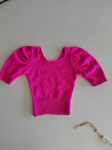 Women Knit Tops - 粉色 - 查看 3