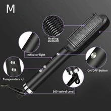 plancha con cepillo  para cabello - Negro - Ver 5