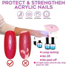 Kit De Uñas Acrílico Polvo Acrílico Y Monómero Líquido Con T - Multicolor - Ver 6