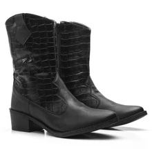 Women Fashion Boots - 黑色 - 查看 1