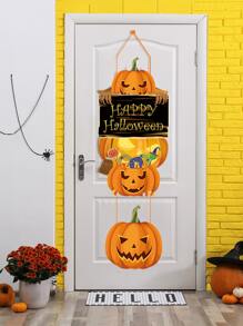 1 móc treo cửa hình bí ngô Halloween trang trí cho tiệc lễ hội, Giáng sinh - trái cam - Xem 2