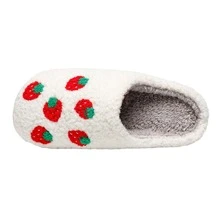 New Arrival Cute Strawberry Patterned Indoor Slippers - White - View 6