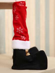 1pc Christmas Home Decoration Table Chair Leg Cover Birthday Christmas Decorations Room Decor - Multicolor - View 5