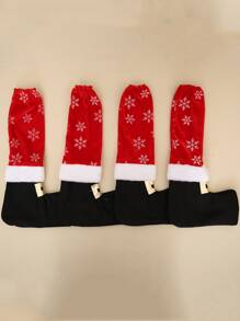 1pc Christmas Home Decoration Table Chair Leg Cover Birthday Christmas Decorations Room Decor - Multicolor - View 2
