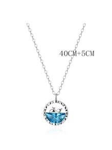 鯨魚頸鍊，陪伴你的鯨魚款，2024年女士新款流行輕奢鎖骨鏈夏季飾品 - 銀色 - 查看 6