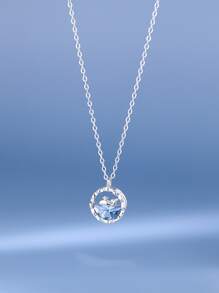 鯨魚頸鍊，陪伴你的鯨魚款，2024年女士新款流行輕奢鎖骨鏈夏季飾品 - 銀色 - 查看 8