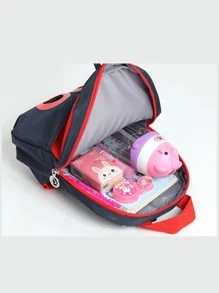 Mochila Escolar para niños Mochila Estudiantes para Primarias Unicornio de bolsa escolar de dibujos animados Peluche Desmontable - verde menta - Ver 4