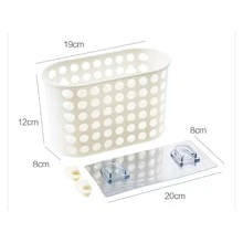 ORGANIZADOR BA;O RACK ADHESIVO REGADERA DUCHA SHAMPOO SACATE JABON - Blanco - Ver 2