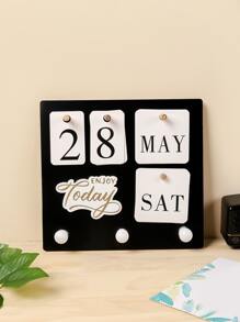 1pc Black Calendar Wall Hanger - View 2