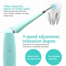 Plaque Remover for Teeth, Ultrasonic Scaler Tooth Cleaner Dental Tools for Calculus, Tarter, and Stain Remover - Green - View 7