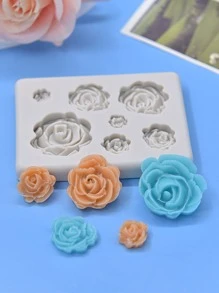1pc Flower Shaped DIY Silicone Mold - Grey - View 3