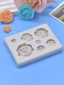 1pc Flower Shaped DIY Silicone Mold - Grey - View 4