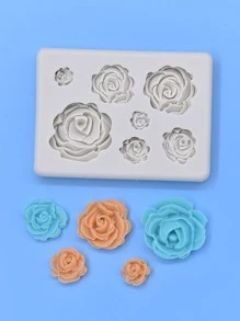 1pc Flower Shaped DIY Silicone Mold - Grey - View 6