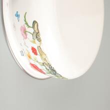 3pcs/set 12-14-16cm Enamel Pot With Glass Cover, Mini Pot, Full Flower Multi-purpose Soup Pot