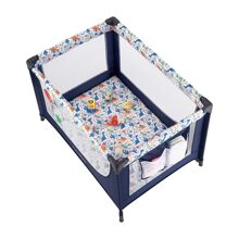 Pamo Babe Portable Crib Baby Playpen With Mattress And Carry Bag - Màu xanh lam - Xem 5