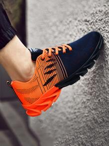 Zapatos deportivos transpirables de malla para hombres, zapatillas deportivas casuales antideslizantes