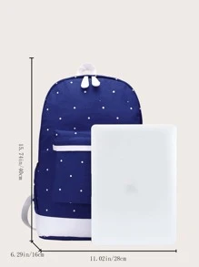 3入組孩子們波卡圓點有圖案混合性包 - 藍色 - 查看 5