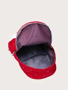 3入組波卡圓圓點圖案孩子們二合一套裝 - 紅色 - 查看 4