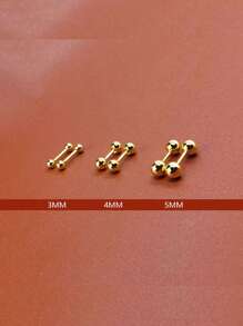 流行3圓形耳釘適合女士3/4/5mm球不銹鋼女性耳環首飾類