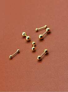 流行3圓形耳釘適合女士3/4/5mm球不銹鋼女性耳環首飾類