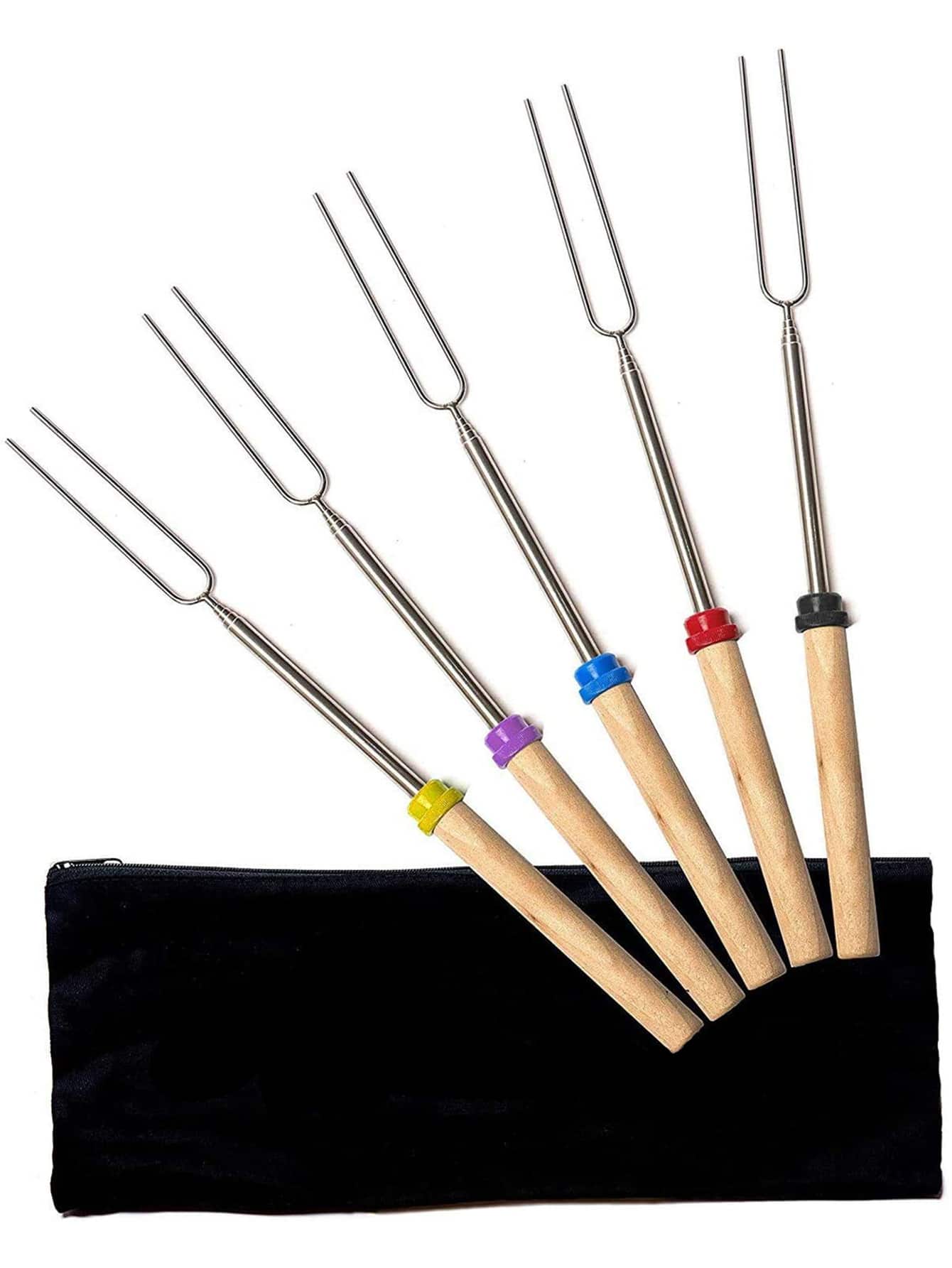 Campfire Roasting Accessories Kit With 32Inch Long Skewers And 5