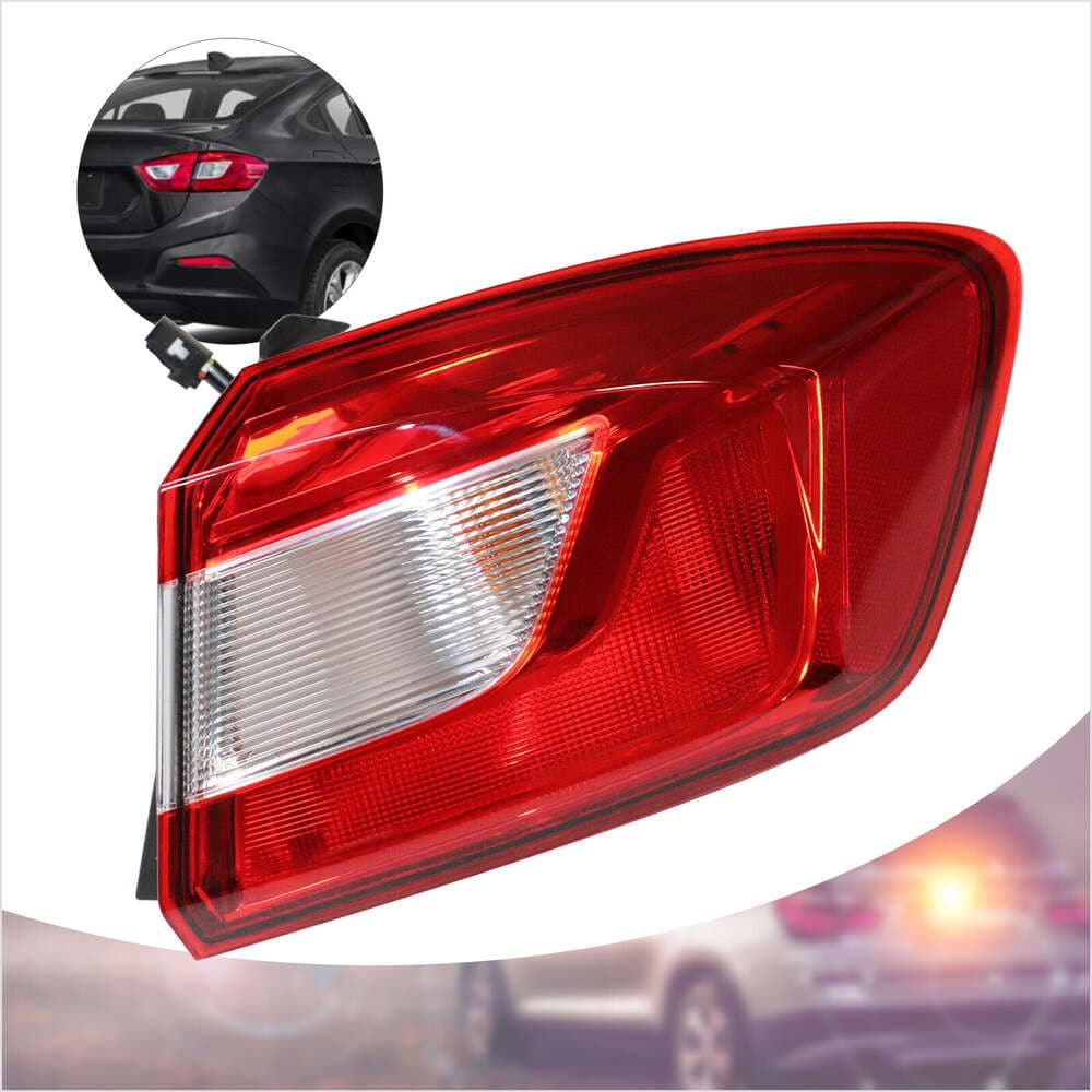 Right Passenger Side Outer Tail Light Fit Chevy Cruze 2016 2017 2018 2019 Sedan - Multicolor - View 1