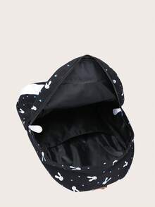 4入組孩子們卡通兔子圖案混合性套裝 - 黑色 - 查看 5