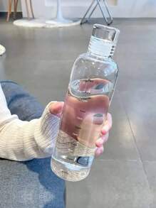 Cốc đo thời gian, Bình nước nhựa di động cho phụ nữ, Cốc đựng nước dung tích lớn, Cốc đựng nước cực kỳ hấp dẫn 1 chiếc, Dùng ngoài trời, Cắm trại - Trong sáng - Xem 7