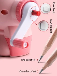 1pc Pencil Sharpener For Students And Children, Hand Crank - Royal Blue - View 4