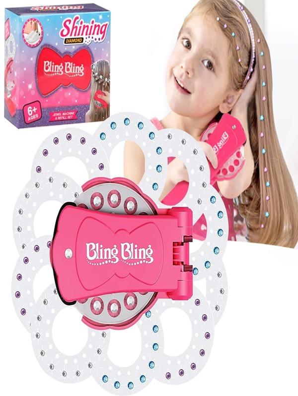 Hair Bedazzler Kit with 180 Hair Gems Hair Gem Stamper Glam Hair