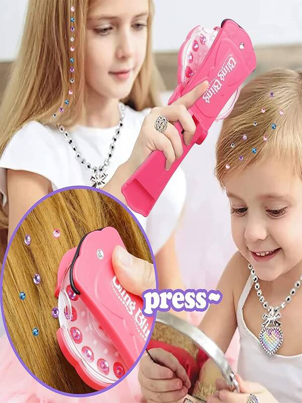 Hair Bedazzler Kit with 180 Hair Gems Hair Gem Stamper Glam Hair