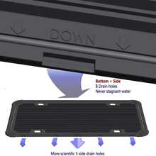 Silicone License Plate Frame - 1 Pack Black License Plate Frame,Front or Rear Cover Slim Holder with Screws, Black Screw Caps, with Rust-Proof.  Rattle-Proof.  Weather-Proof for Women, Men - Black - View 5